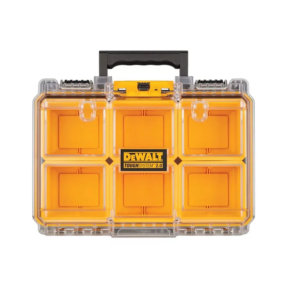 Maleta Plastica Organizadora Toughsystem 2.0 Tampa Transparente para Ferramentas 50X14X10CM Dewalt DWST08020