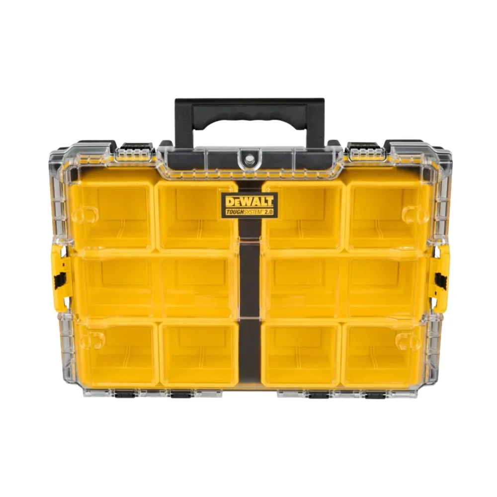 Maleta Plastica Organizadora Toughsystem 2.0 Tampa Transparente para Ferramentas 53X37X13CM Dewalt DWST08040
