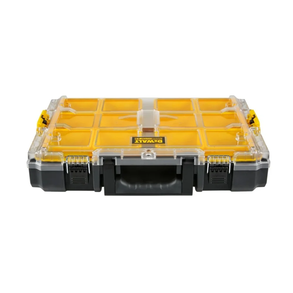 Maleta Plastica Organizadora Toughsystem 2.0 Tampa Transparente para Ferramentas 53X37X13CM Dewalt DWST08040