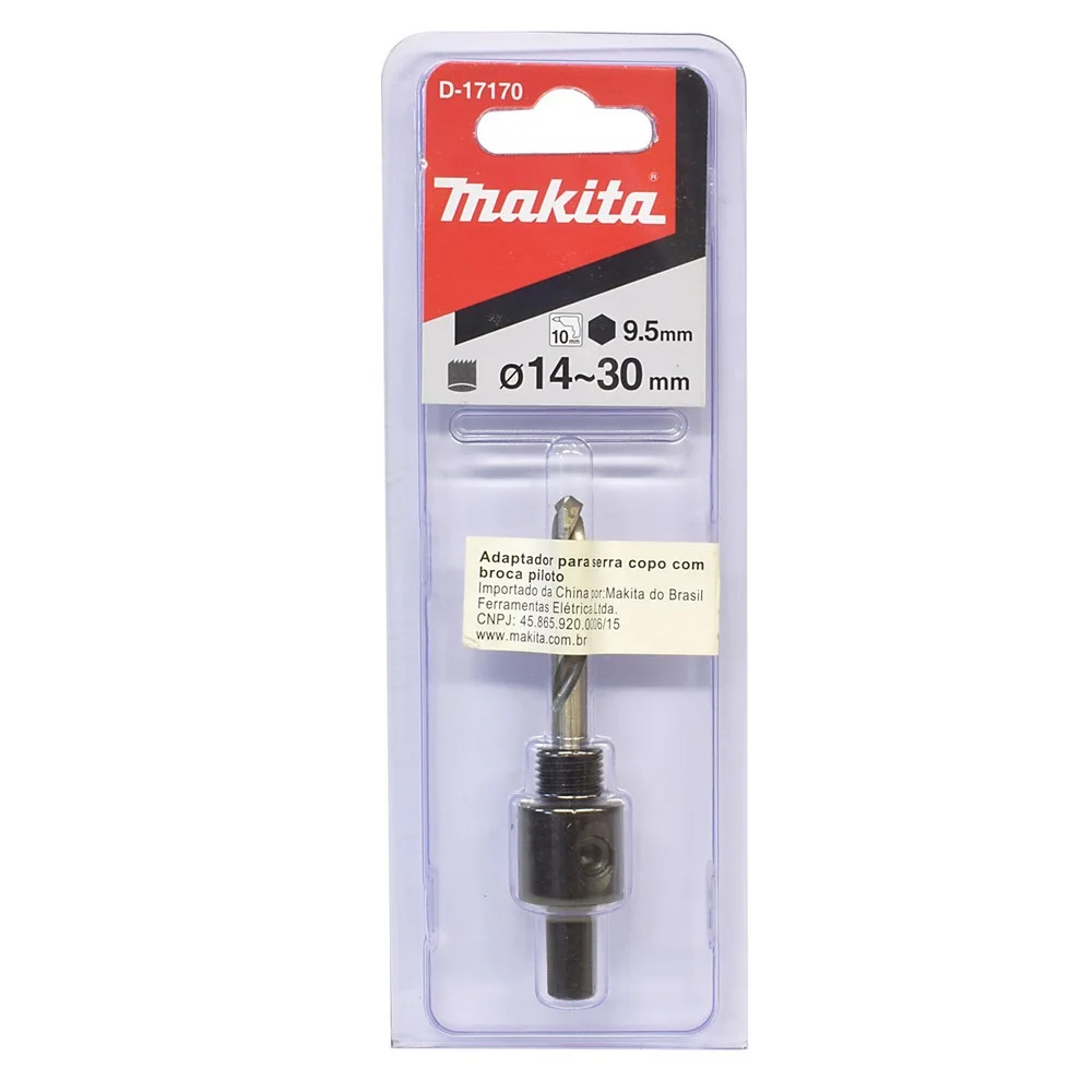 Mandril para Serra Copo com Broca Encaixe 3/8" 14-30MM 3/8" Makita D17170