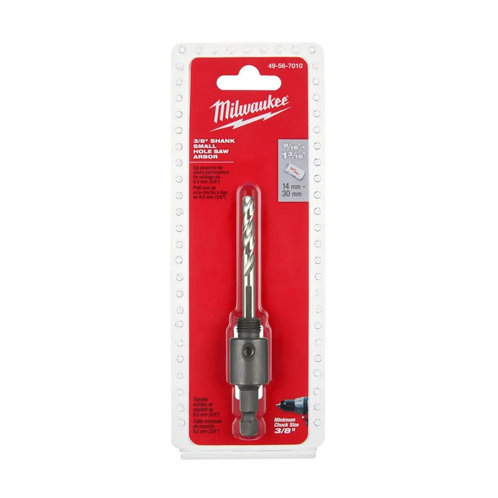 Mandril para Serra Copo com Broca Encaixe 3/8" 14-30MM 3/8" Milwaukee 49-56-7010