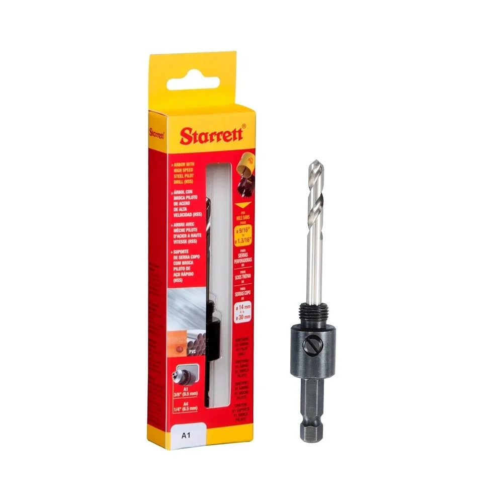 Mandril para Serra Copo com Broca Encaixe 3/8" 14-30MM 3/8" Starrett A1