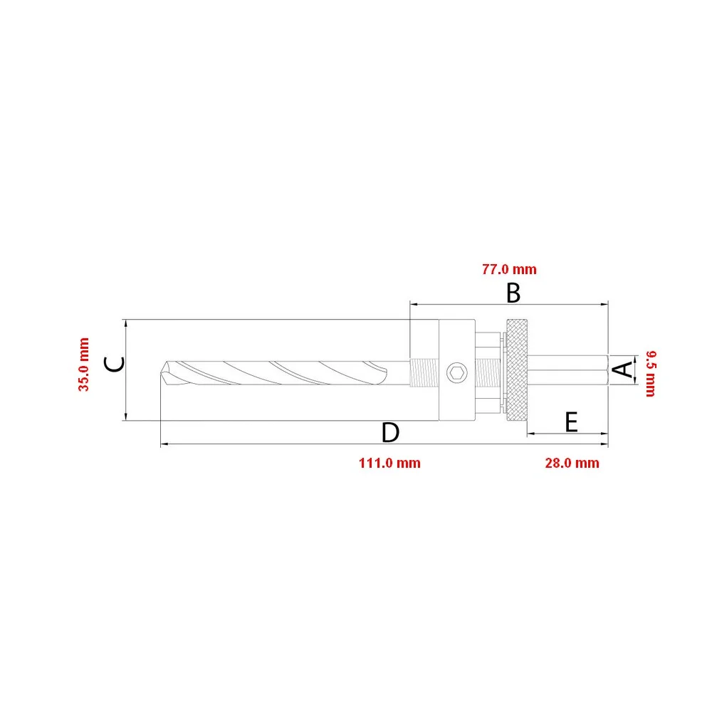 Mandril para Serra Copo com Broca Encaixe 3/8" 32-152MM 3/8" Tramontina 42624/101