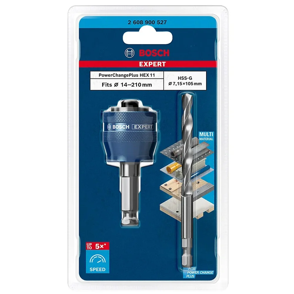 Mandril para Serra Copo Expert Power Change Plus Haste Hexagonal Bosch 2608900527