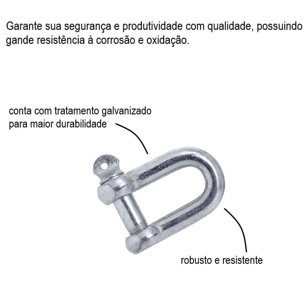 Manilha Reta com Pino Roscado 7/8"-3,2T Carbostorm 012273612