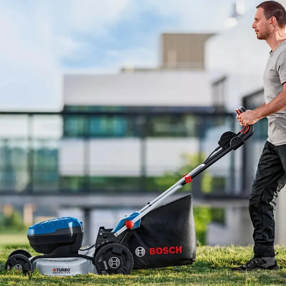 Maquina de Cortar Grama a Bateria 36V Sem Carregador e Bateria com Recolhedor 60L 460MM Bosch GRA 18V2-46