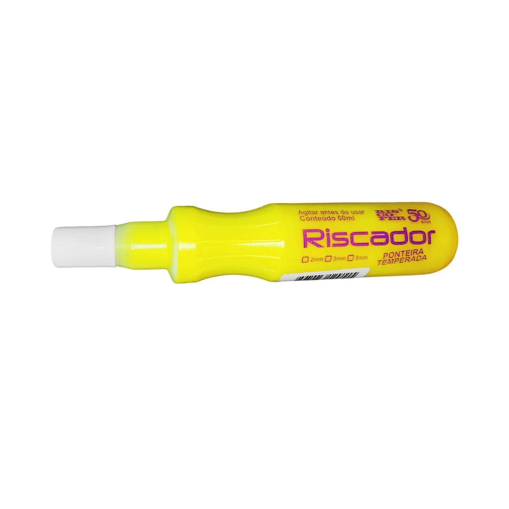 Marcador Industrial Amarelo 2MM/60ML Riscofer PL60