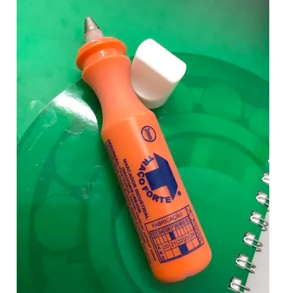 Marcador Industrial Laranja 3MM/60ML Baden TRACOFORTE