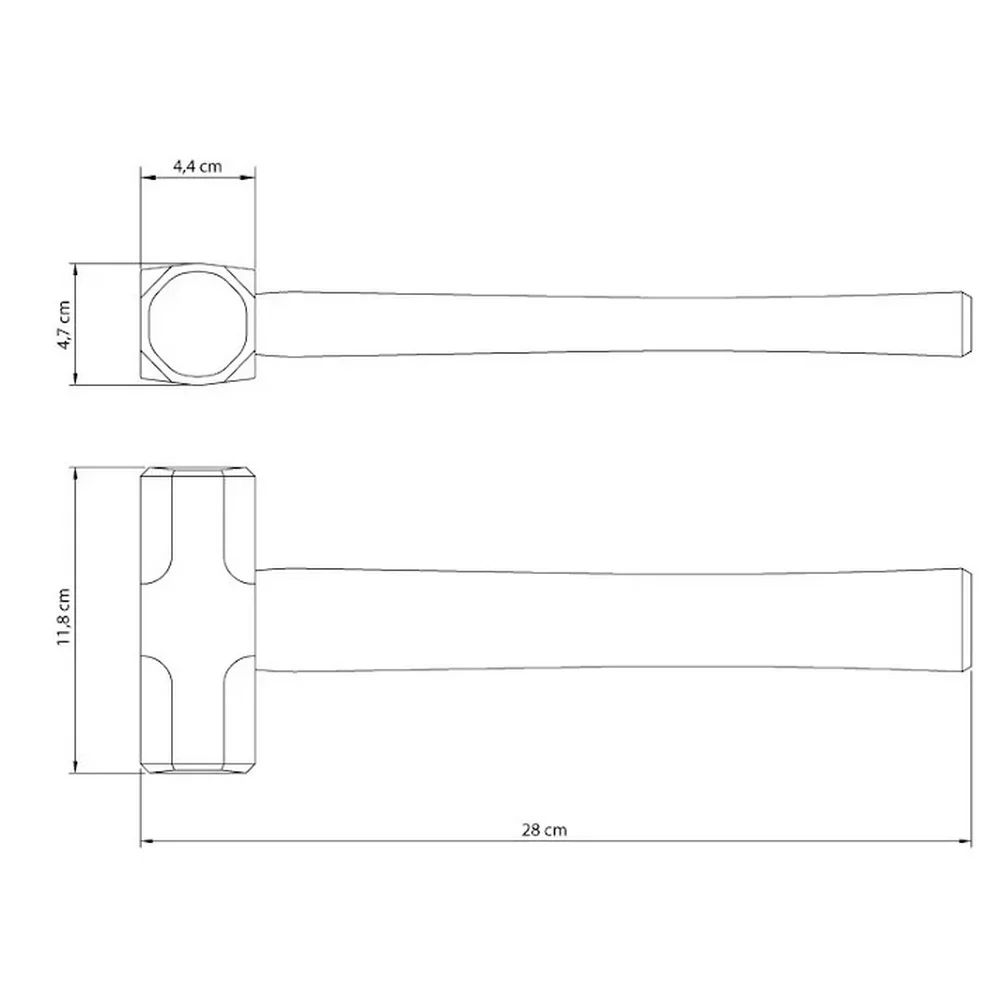 Marreta Oitavada Basic com Cabo de Madeira 1KG Tramontina 40508/002