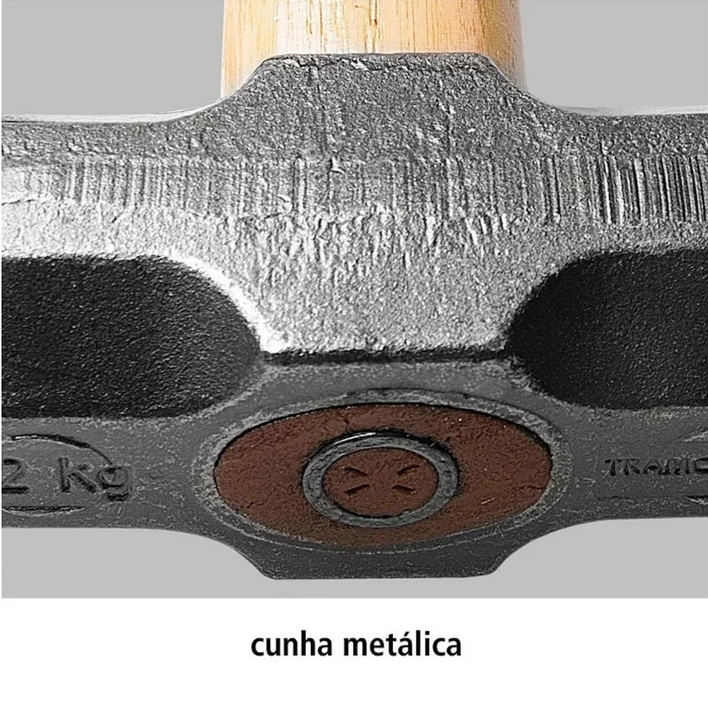 Marreta Oitavada com Cabo de Fibra Alma ACO 1KG Tramontina Pro 40721/202
