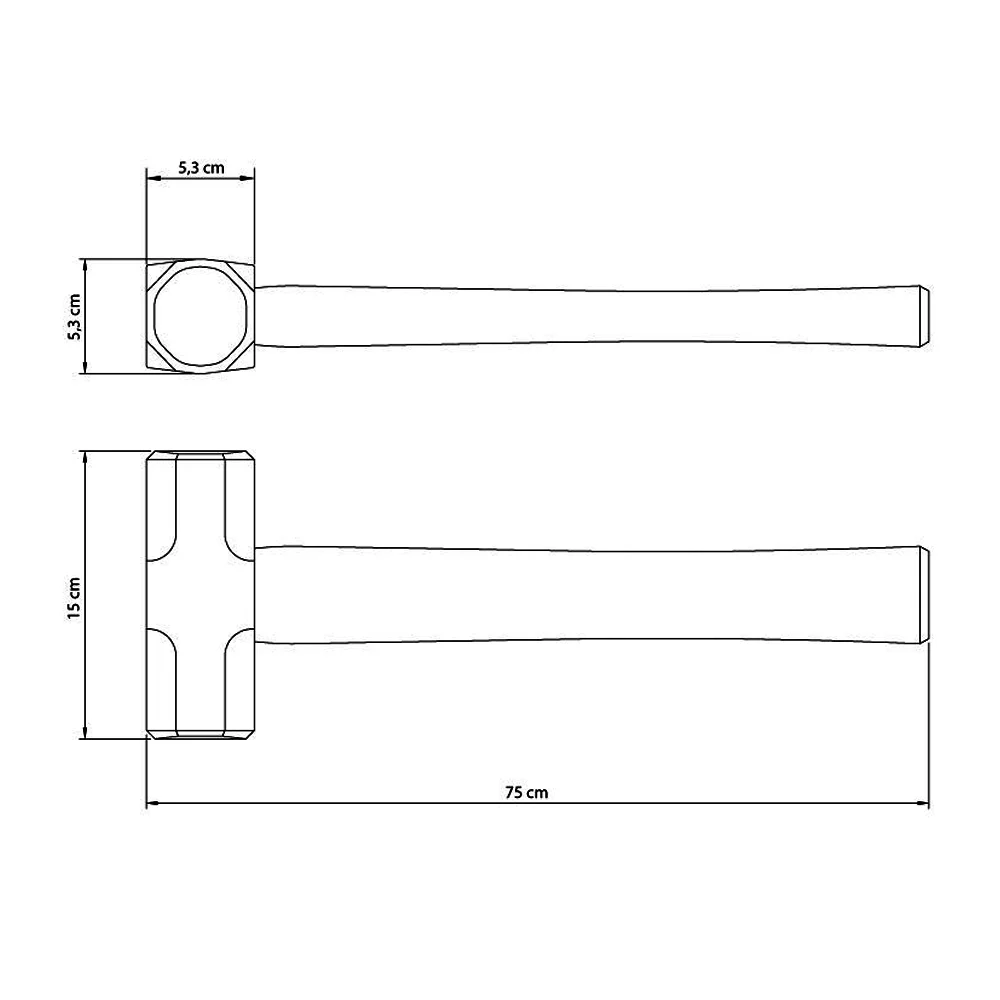 Marreta Oitavada Basic com Cabo de Madeira 3KG Tramontina 40508/006