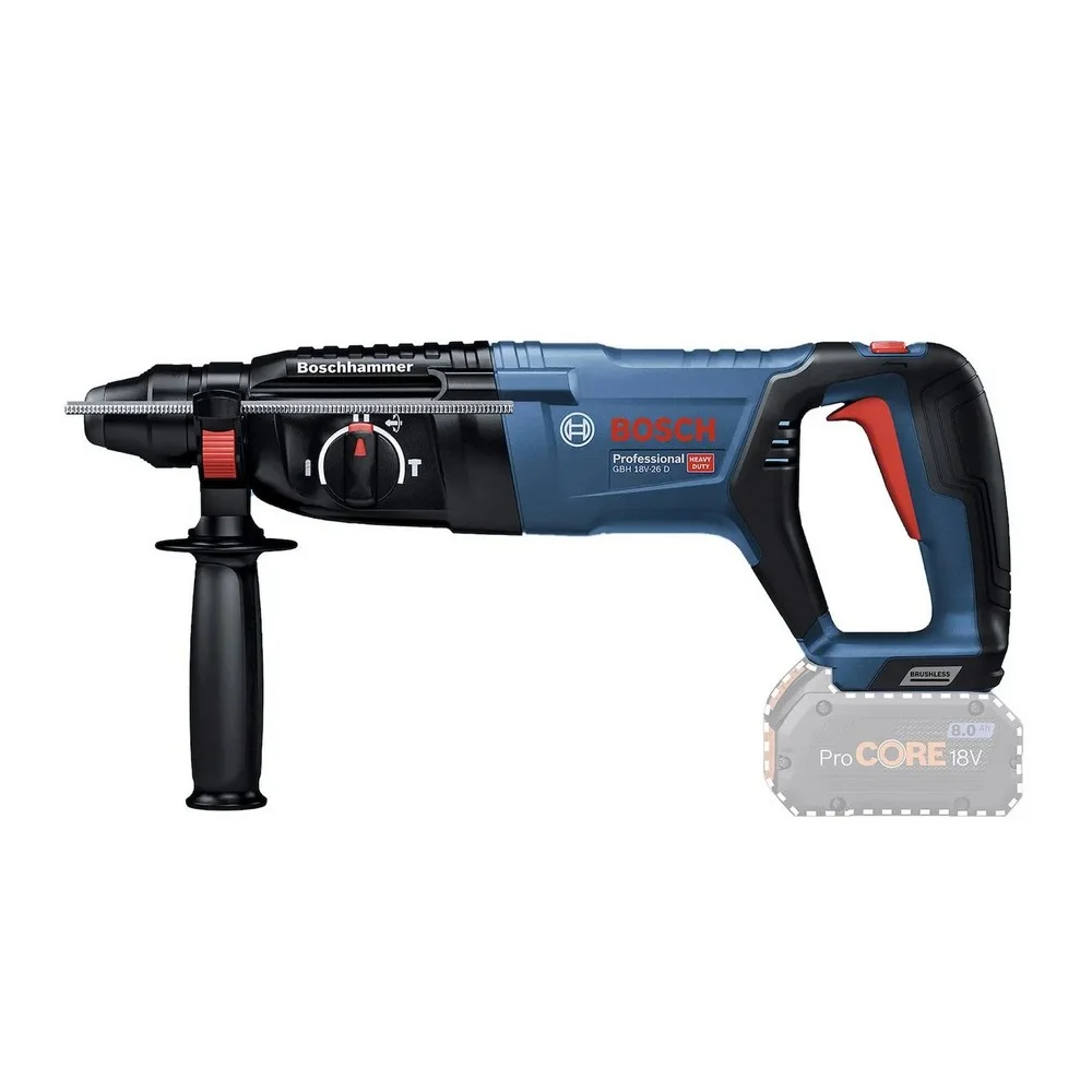 Martelete Perfurador Rompedor Bateria 18V Brushless SDS-Plus Sem Carregador e Bateria 30MM Bosch GBH 18V-26D