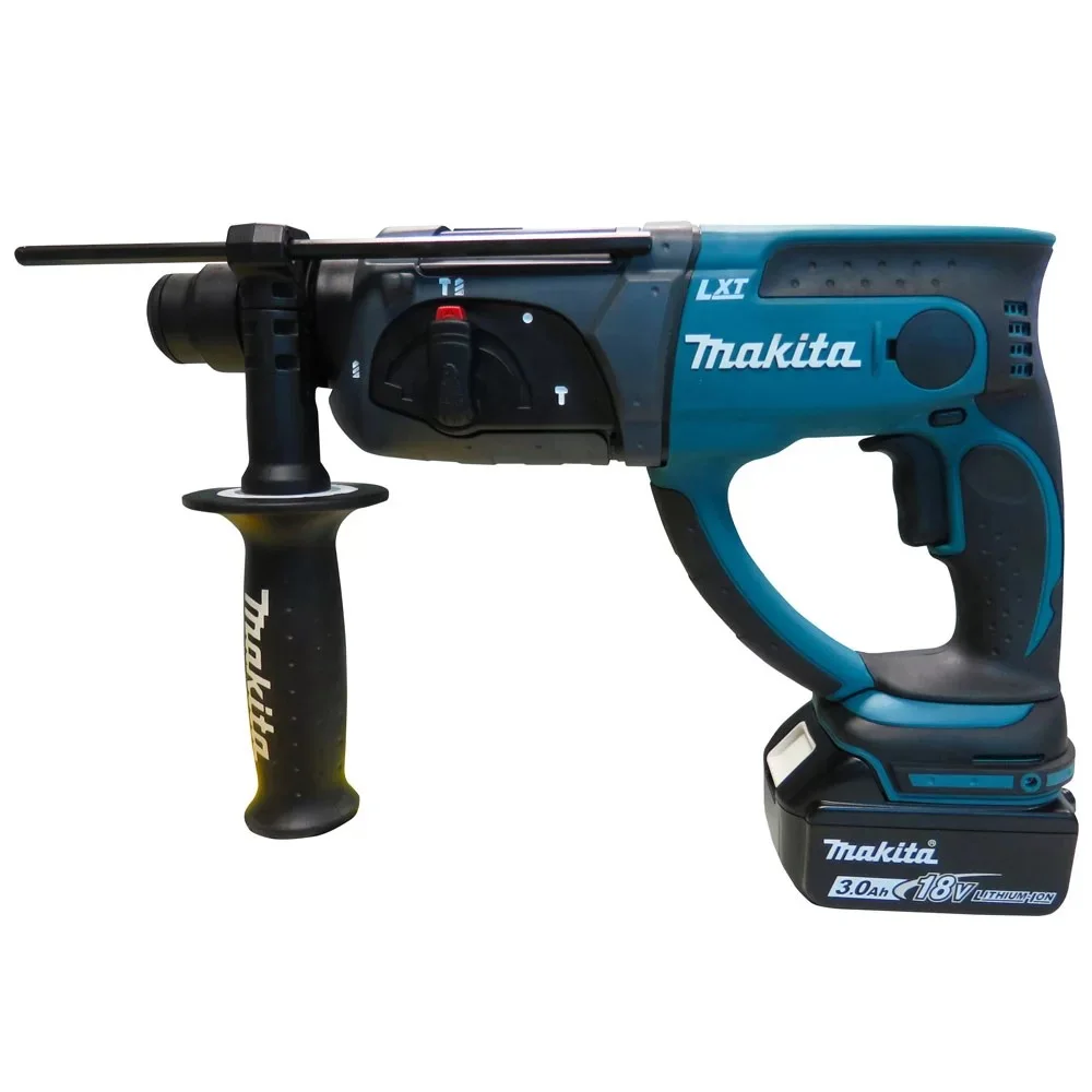 Martelete Perfurador Rompedor Bateria 18V SDS-Plus com Maleta Carregador e 2 Baterias 3AH 20MM Bivolt Makita DHR202RFE