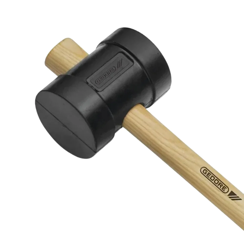 Martelo de Borracha Cabo de Madeira 80MM Gedore 258-800