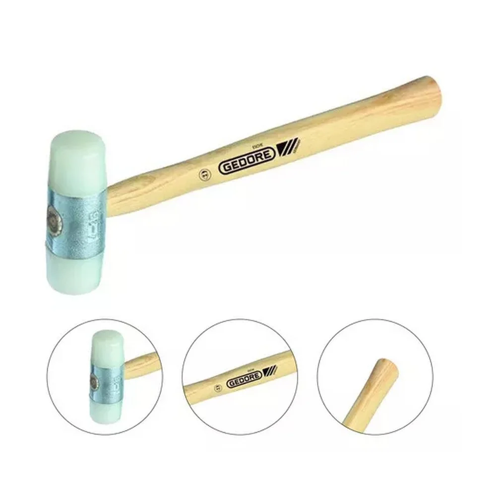 Martelo de Nylon Cabo de Madeira 420G-35MM Gedore 225E35