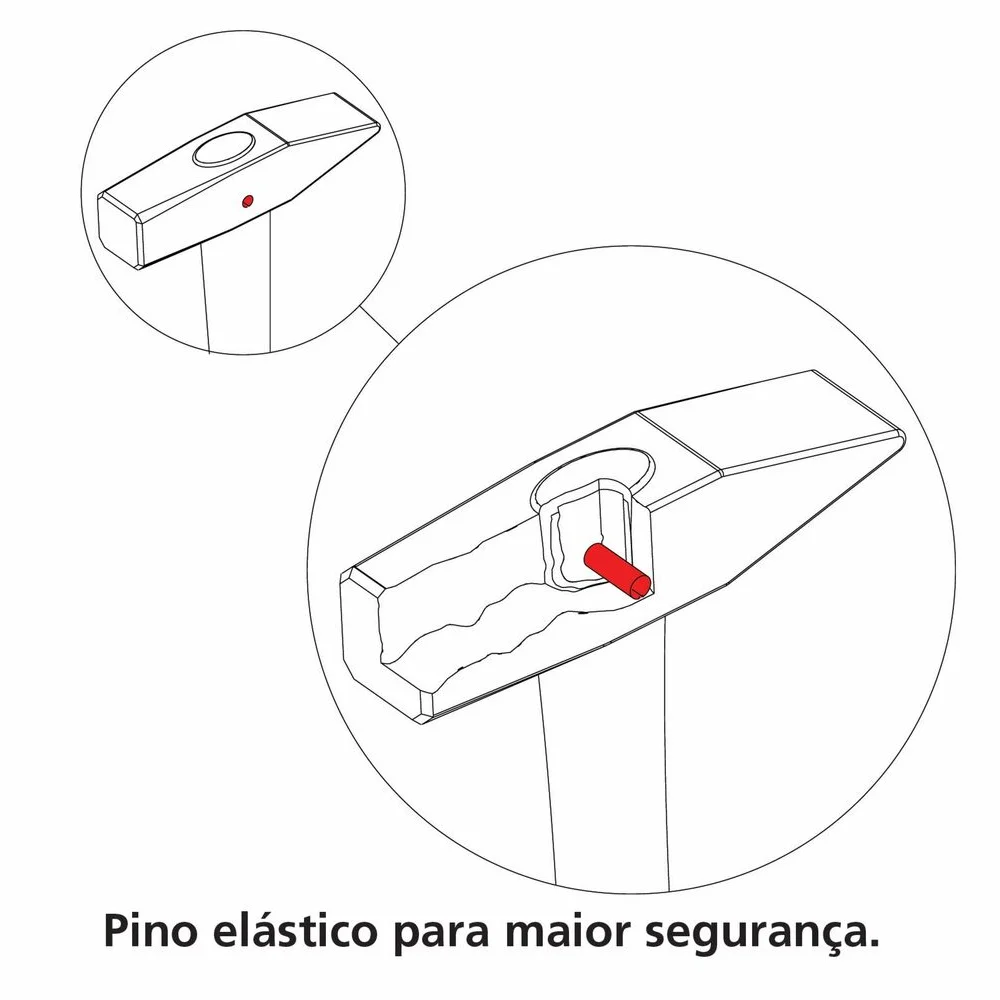 Martelo Pena Cabo Tubular 500G Tramontina Pro 40444/007
