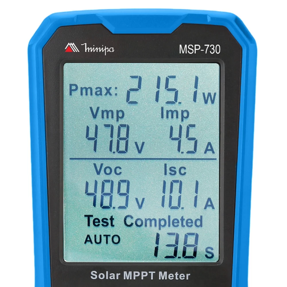 Medidor de Potencia Solar 12-60V DC 35A Minipa MSP-730