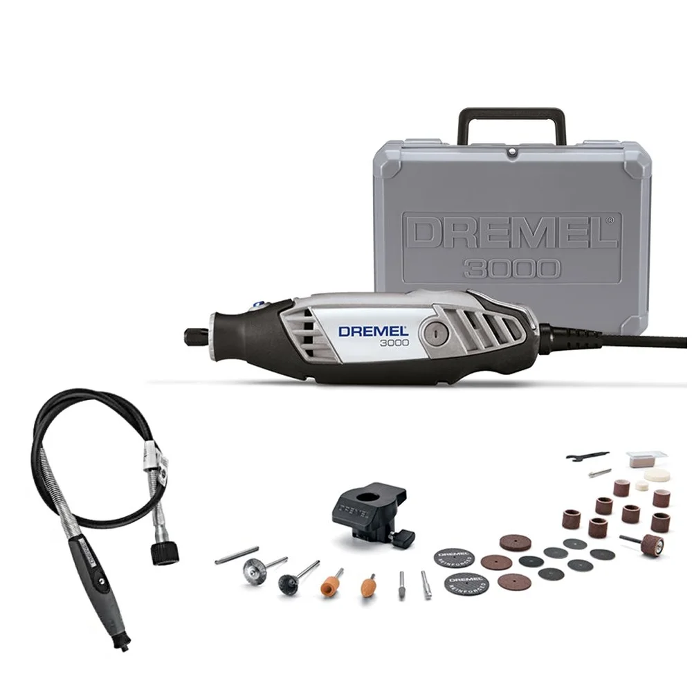 Micro Retifica com Maleta e 30 Acessorios 2 Acoplamentos 110V Dremel 3000