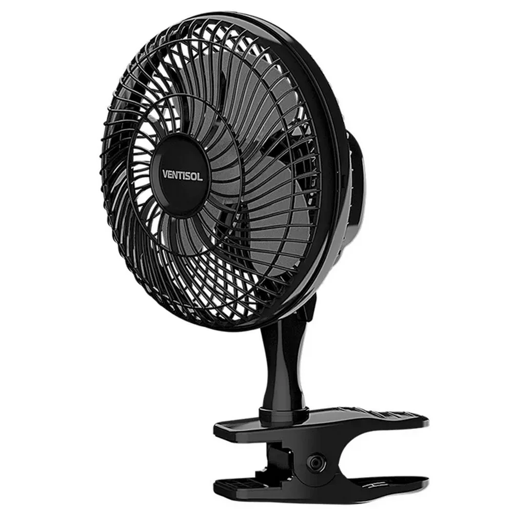 Micro Ventilador de Mesa 20CM 110V 18W Ventisol MINI 20 BLACK