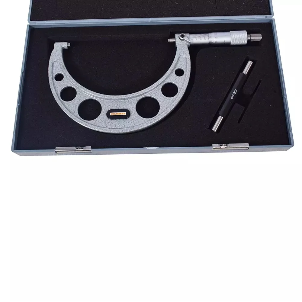 Micrometro Externo com Catraca Graduacao 0,01MM Arco Em Ferro Fundido 100 A 125MM Digimess 110104