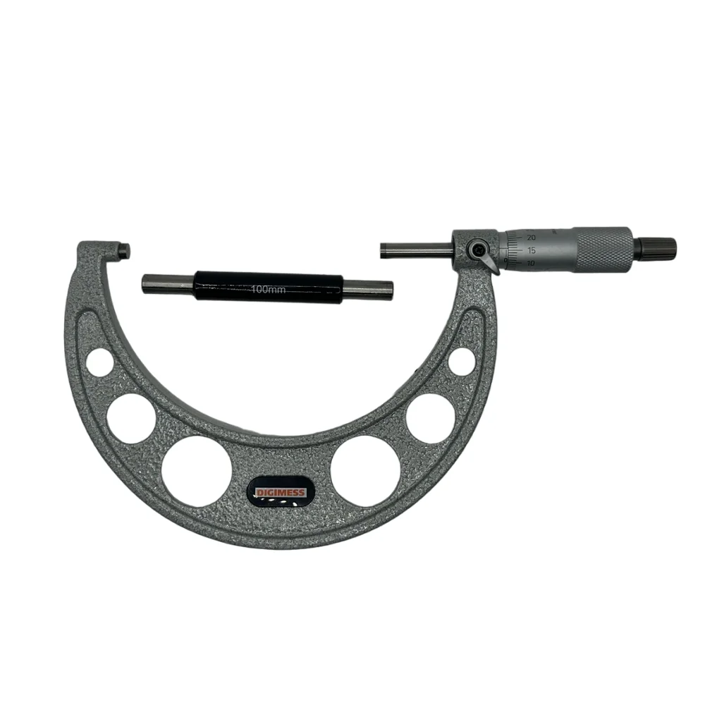 Micrometro Externo com Catraca Graduacao 0,01MM Arco Em Ferro Fundido 200 A 225MM Digimess 110108