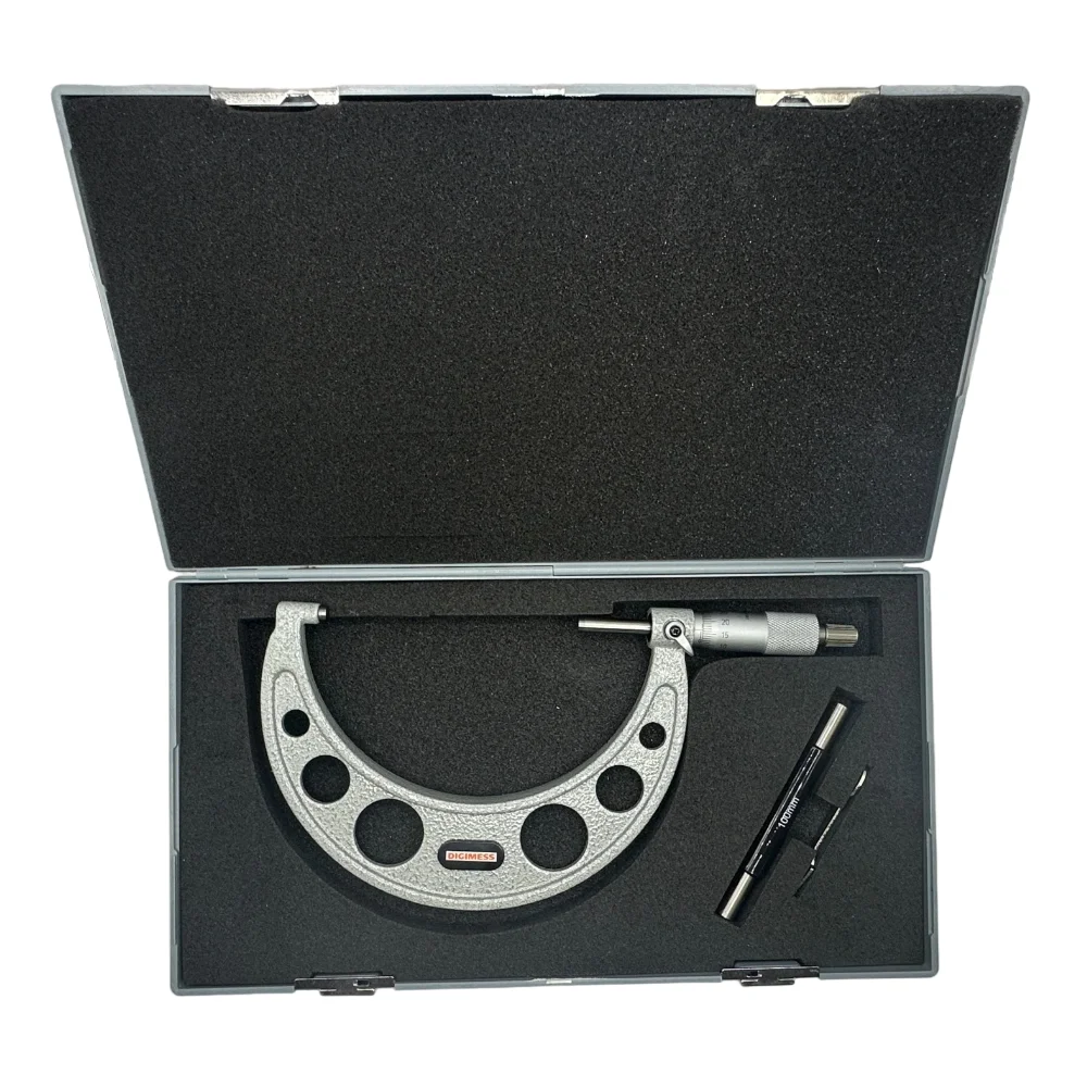 Micrometro Externo com Catraca Graduacao 0,01MM Arco Em Ferro Fundido 200 A 225MM Digimess 110108