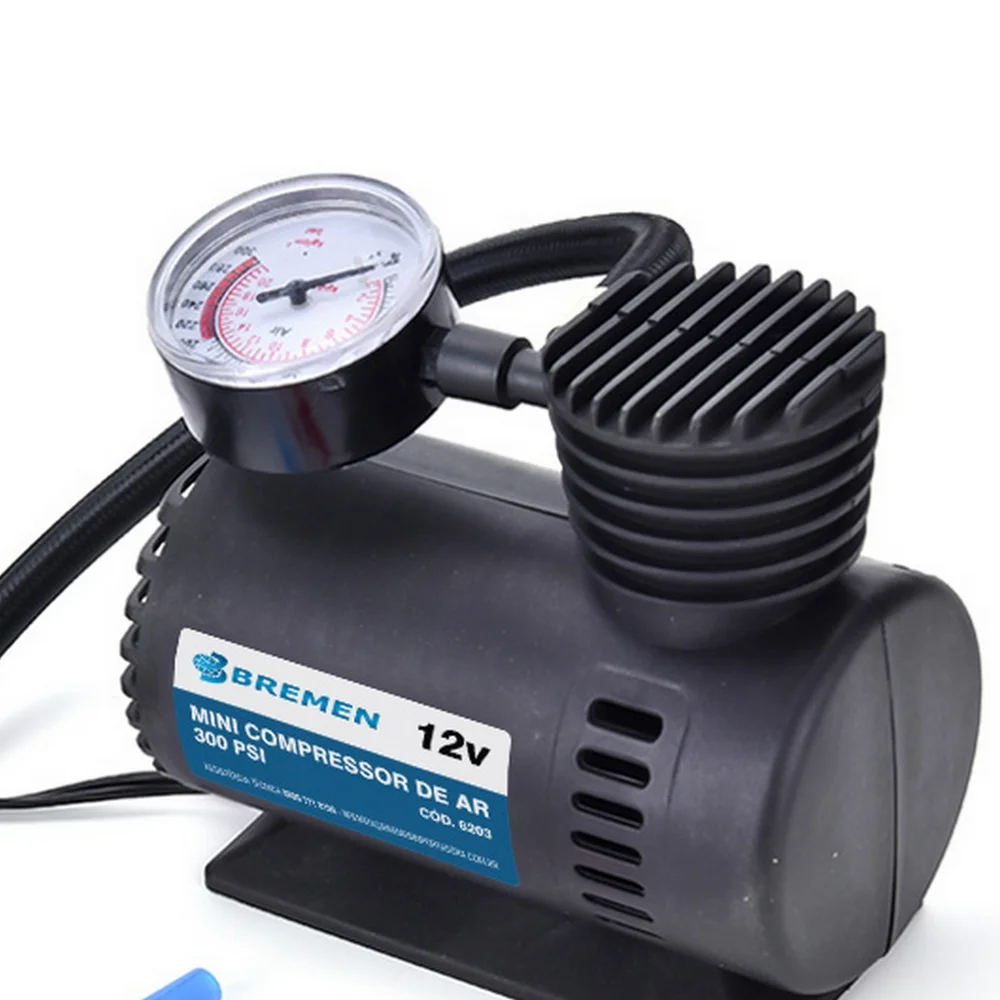 Mini Compresssor de Ar 300 PSI 12V 80W Bremen 6203