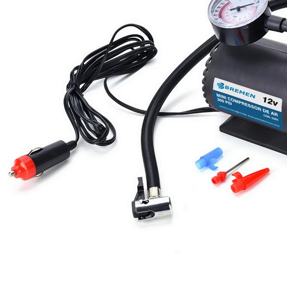 Mini Compresssor de Ar 300 PSI 12V 80W Bremen 6203