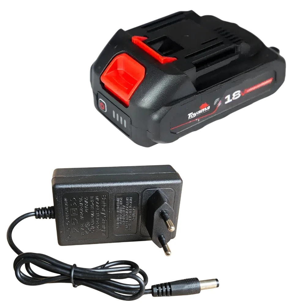 Mini Motosserra de Poda a Bateria 18V Com Maleta Carregador 2 Baterias 2AH e Acessorios 4" Bivolt Toyama TBT18MCS4-K2