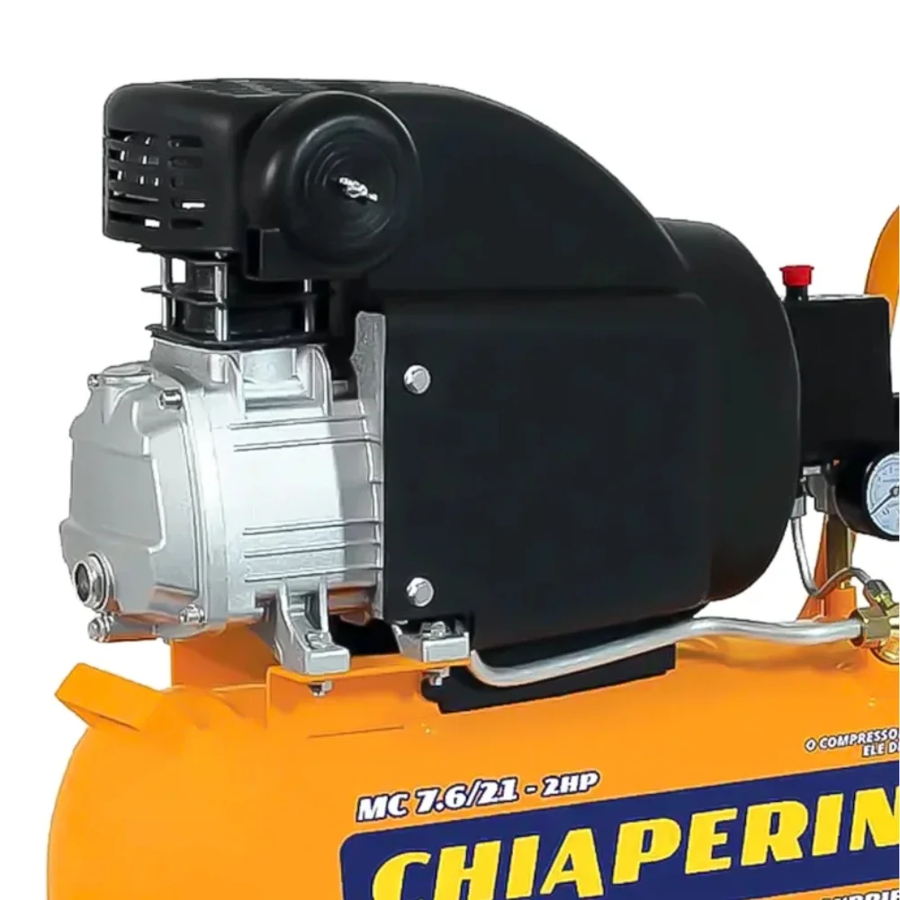 Motocompressor de Ar 2HP 21 Litros 120 Libras com Rodizio 7,6PCM 110V Chiaperini MC7,6/21L
