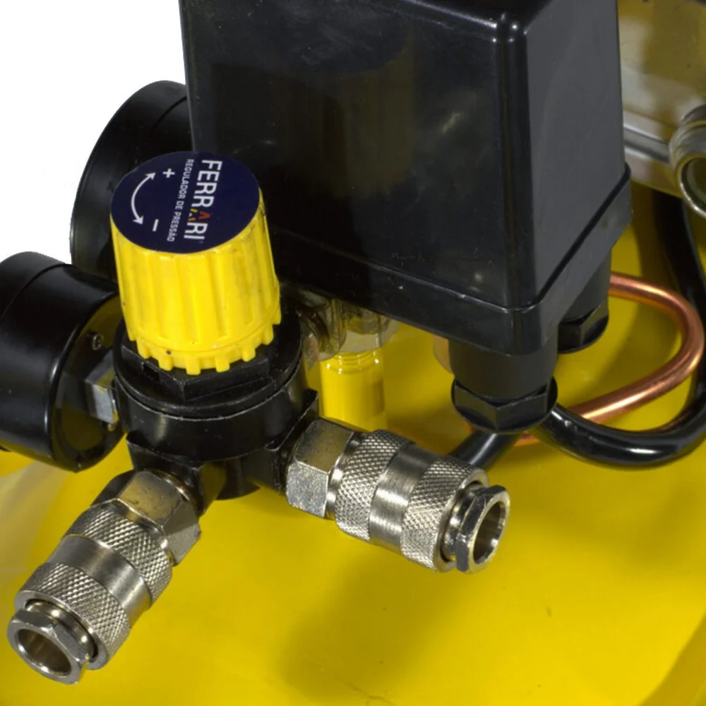 Motocompressor de Ar Mega Air 2HP 50 Litros 115 Libras com Rodizio 10PCM 220V Ferrari CFC10/50L