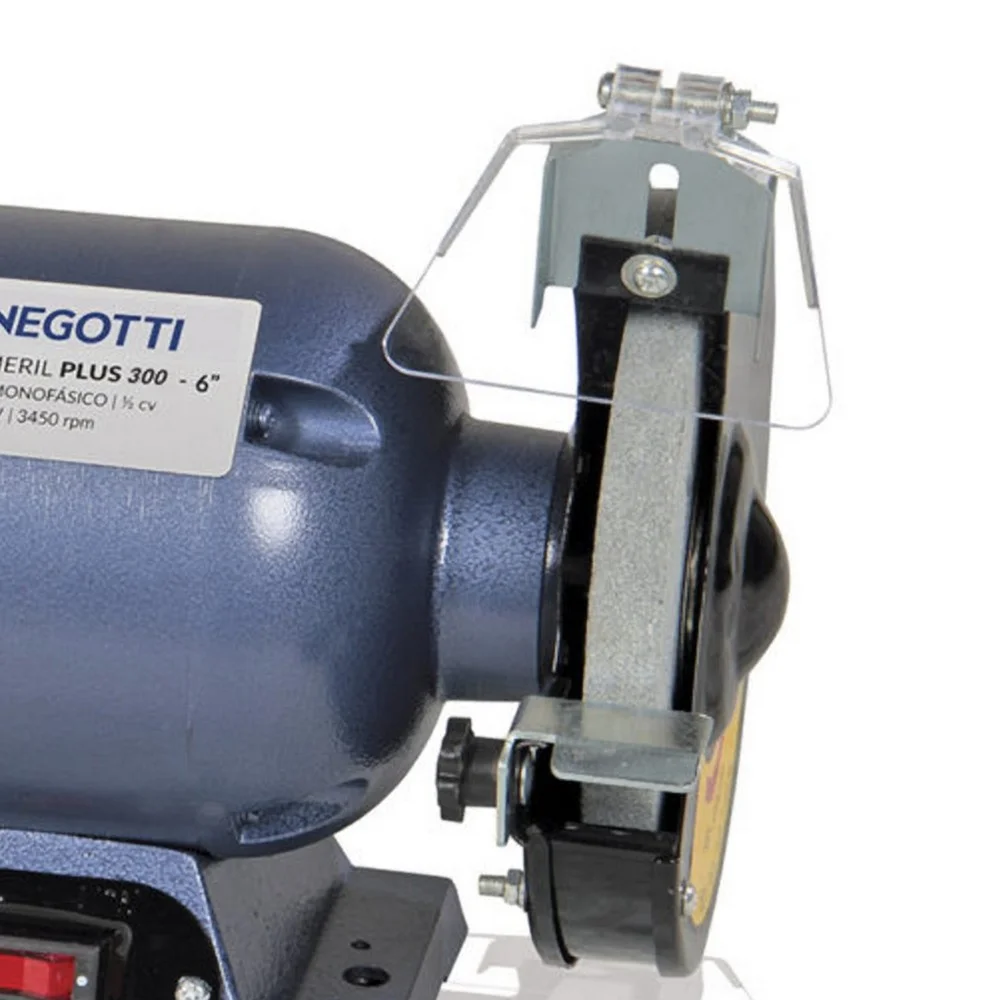 Motoesmeril de Bancada 6" Bivolt 300W Menegotti PLUS 300