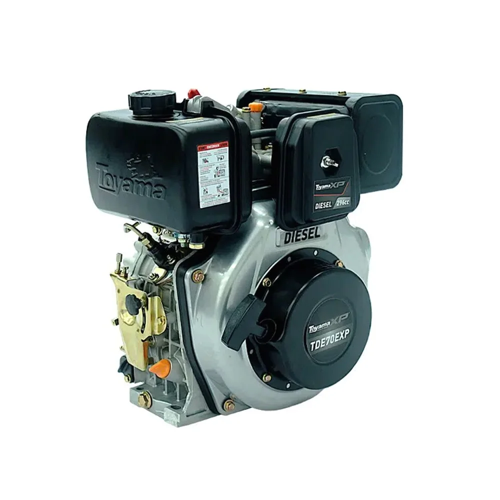 Motor a Diesel Partida Eletrica e Manual 296CC 7HP-4T Toyama TDE70EXP