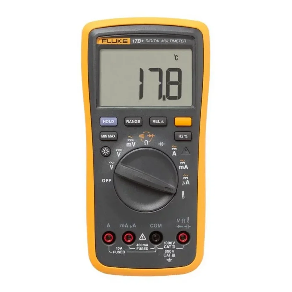 Multimetro Digital 1000V AC/DC CAT.III 10A-40M OHMS Fluke 17B+