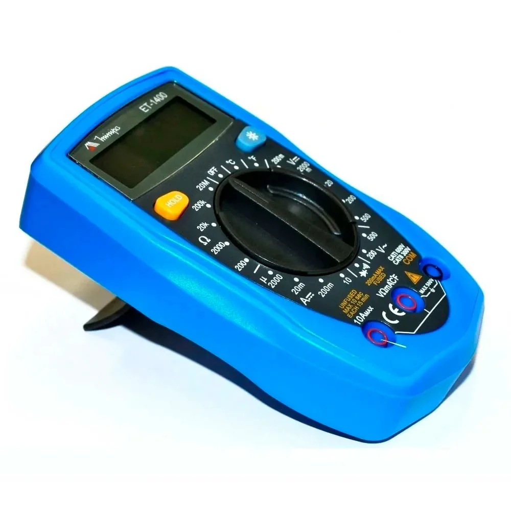 Multimetro Digital 500V AC/DC CAT.II 300V 10A-20M OHMS Minipa ET-1400