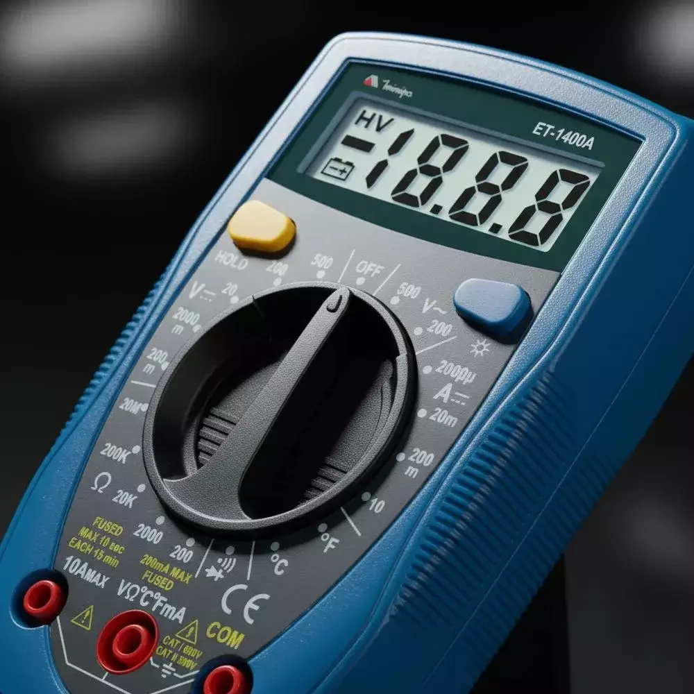 Multimetro Digital 500V AC/DC CAT.II 300V 10A-20M OHMS Minipa ET-1400A