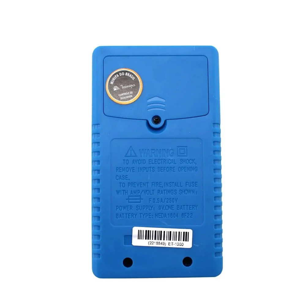 Multimetro Digital 600V AC/DC CAT.I 10A-2000K OHMS Minipa ET-1000