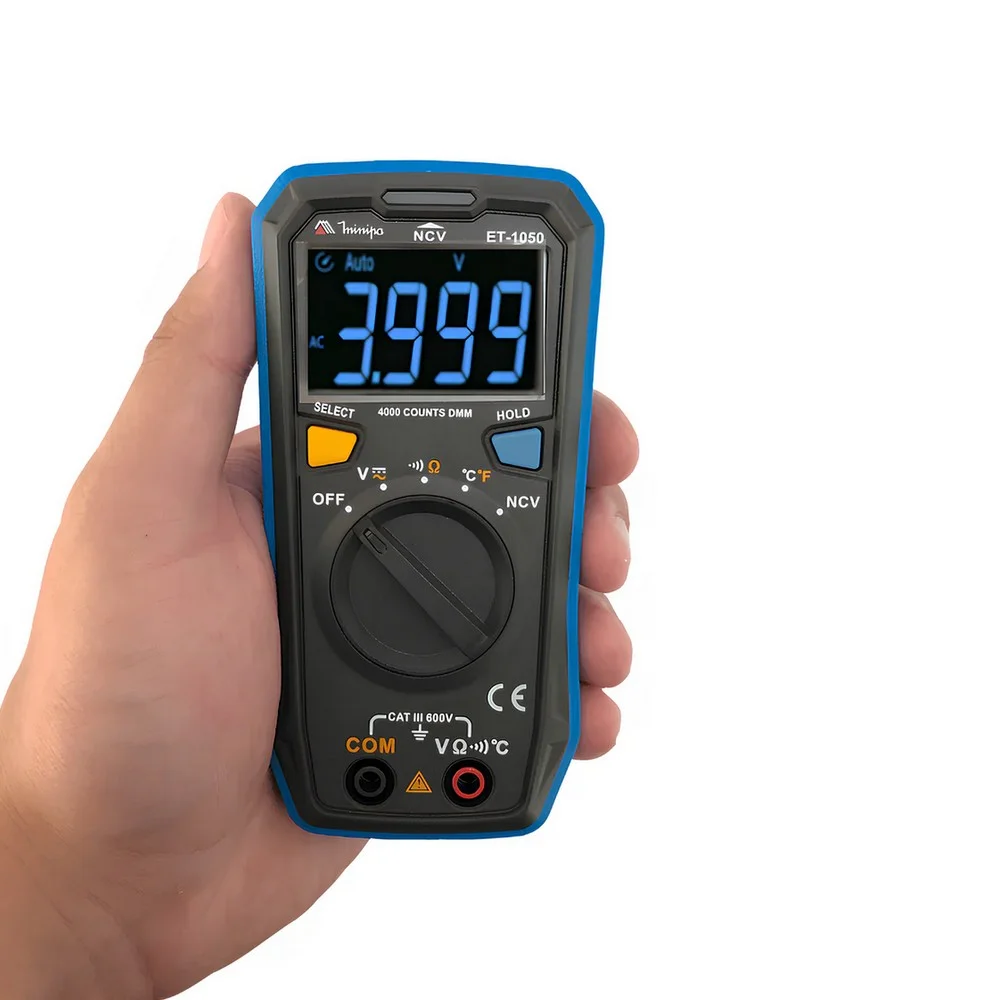 Multimetro Digital 600V AC/DC CAT.III 20M OHMS Minipa ET-1050