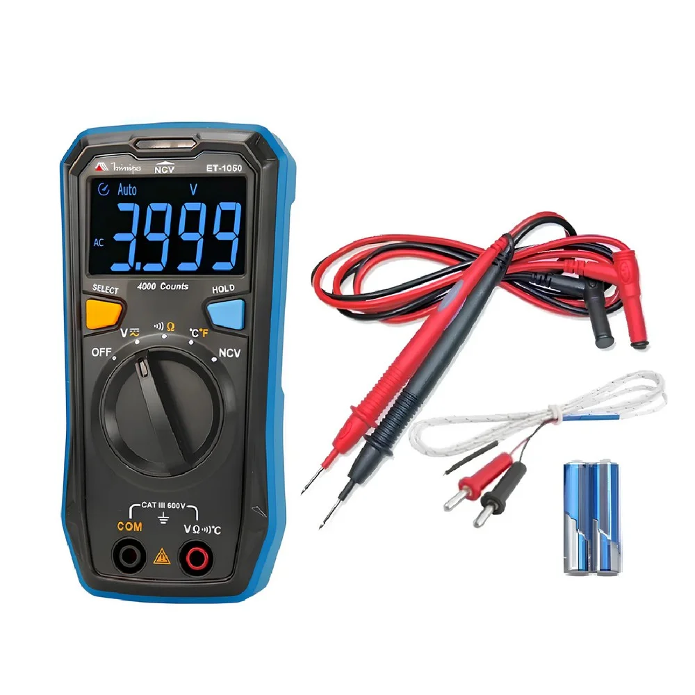 Multimetro Digital 600V AC/DC CAT.III 20M OHMS Minipa ET-1050