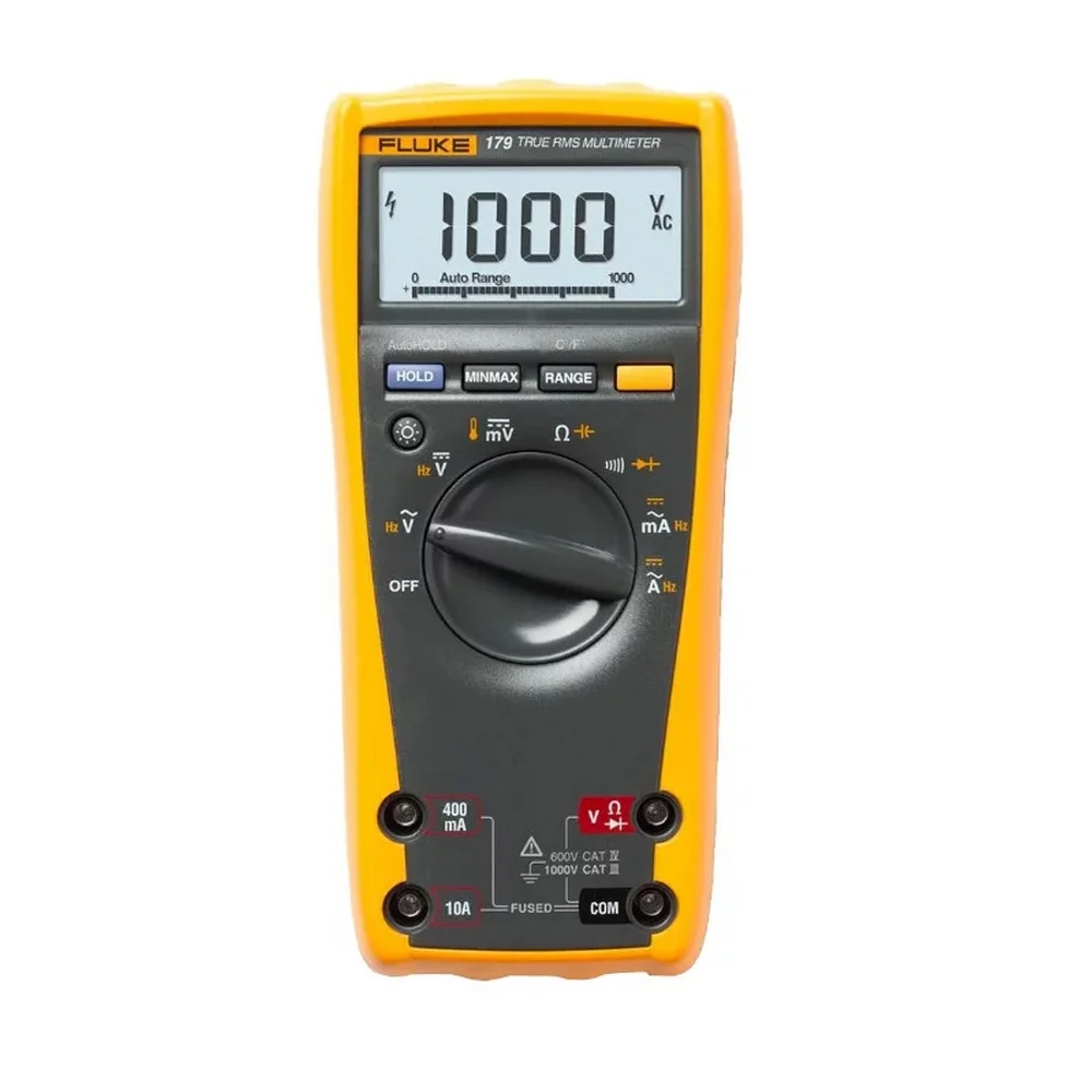 Multimetro Digital com Termometro True RMS 1000V CC/CA CAT.III 10A-50M OHMS Fluke 179ESFP