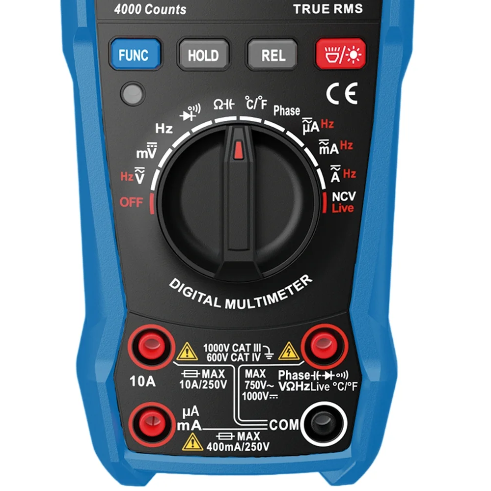 Multimetro Digital True RMS 750V AC 1000V DC CAT.III 600V 10A-60M OHMS Minipa ET-1639B