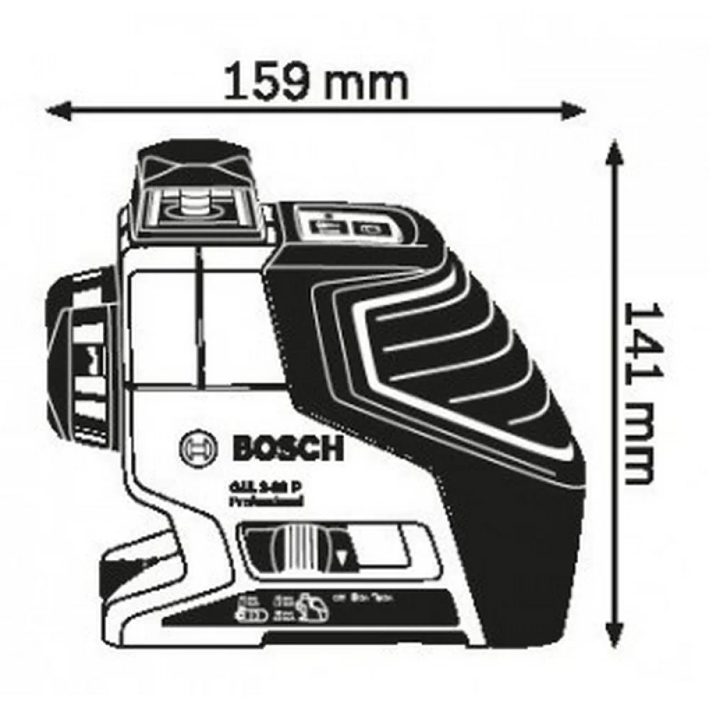 Nivel a Laser de 3 Linhas Vermelhas Automatico com Maleta 80M Bosch GLL3 80