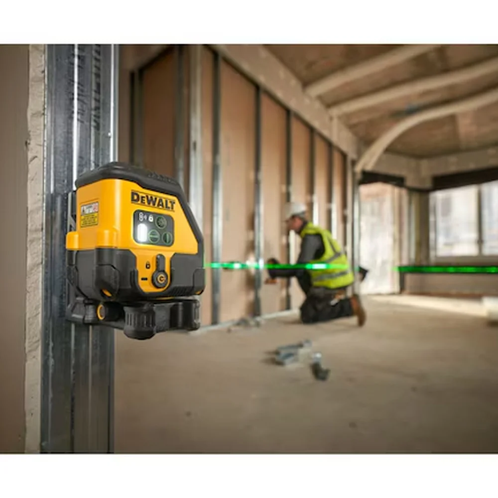 Nivel a Laser de 2 Linhas Verdes Automatico Recarregavel com Maleta 45M Dewalt DCLE14201GB