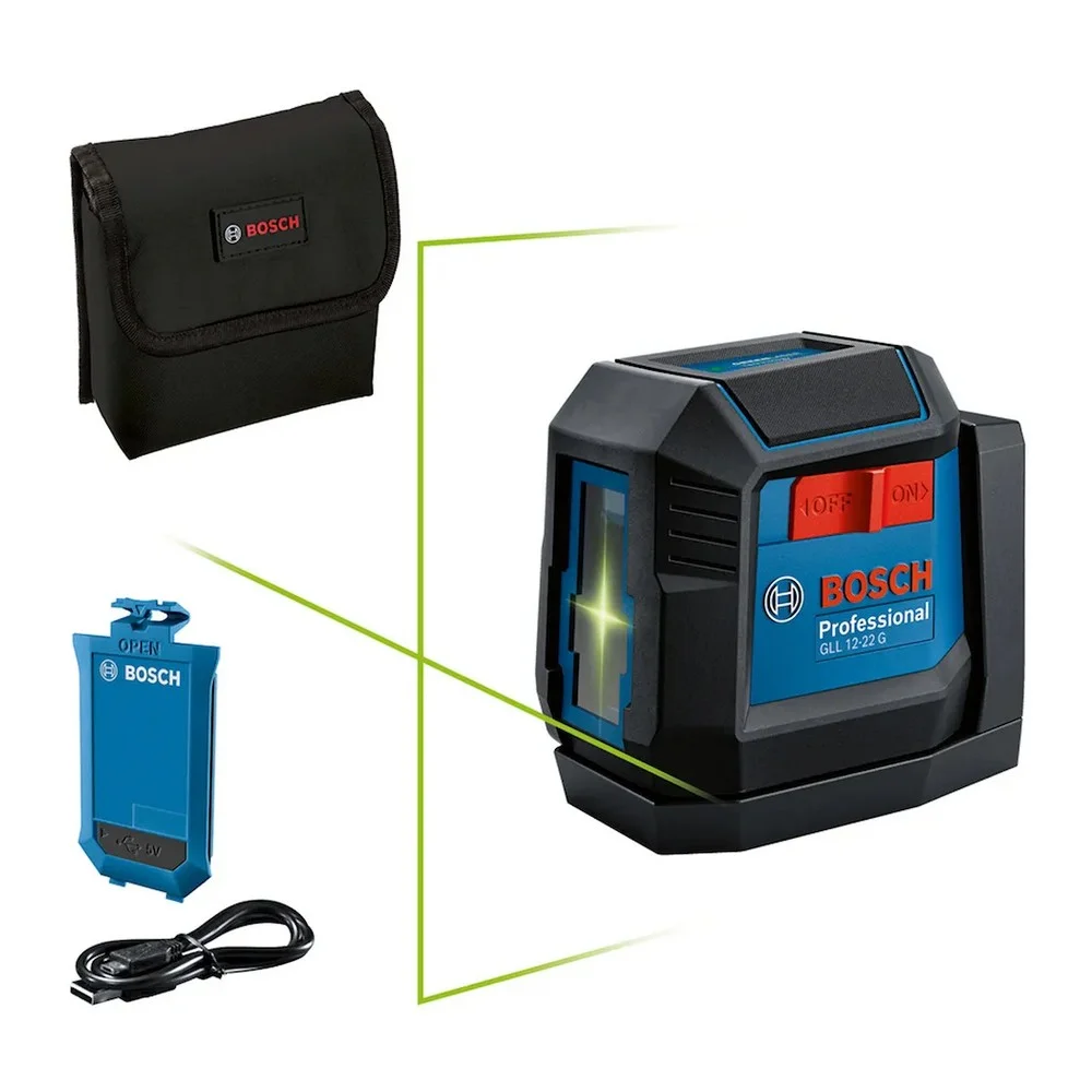 Nivel a Laser de 2 Linhas Vermelhas 12M Bosch GLL 12-22