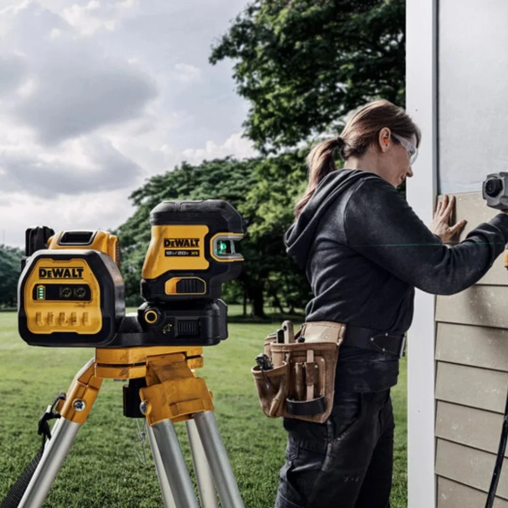 Nivel a Laser de Pontos e Linhas a Bateria 12/20V Verdes com Maleta Sem Carregador e Bateria 85M Dewalt DCLE34220GB