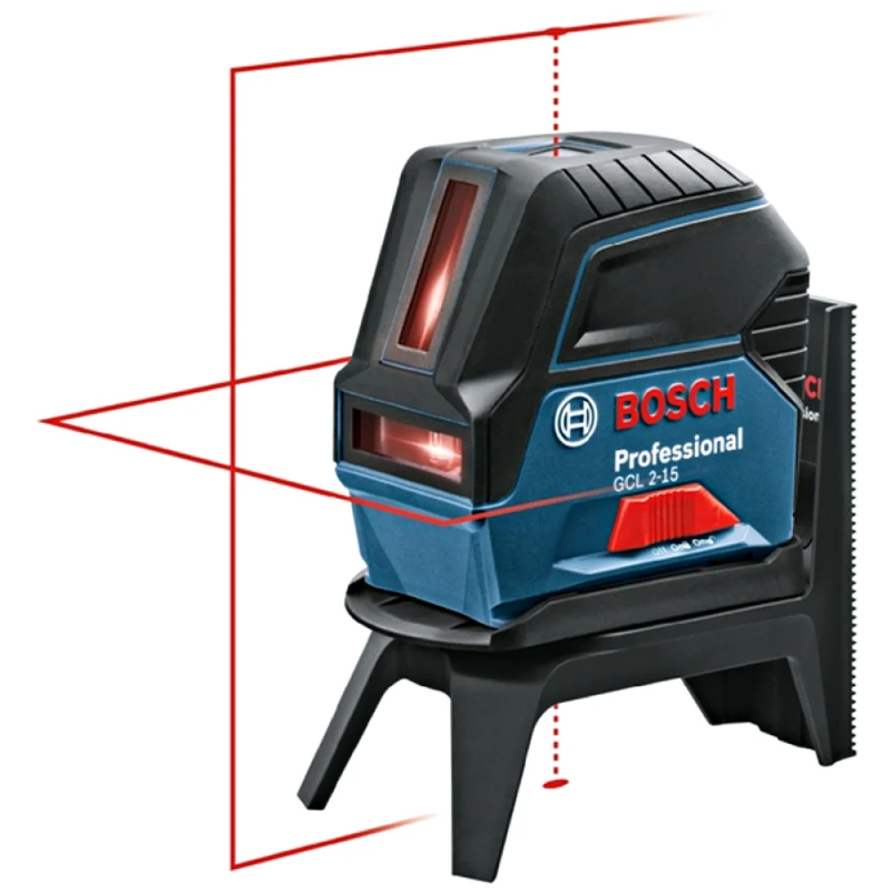 Nivel a Laser de Pontos e Linhas Cruzadas Vermelhas com Maleta 15M Bosch GCL 2-15