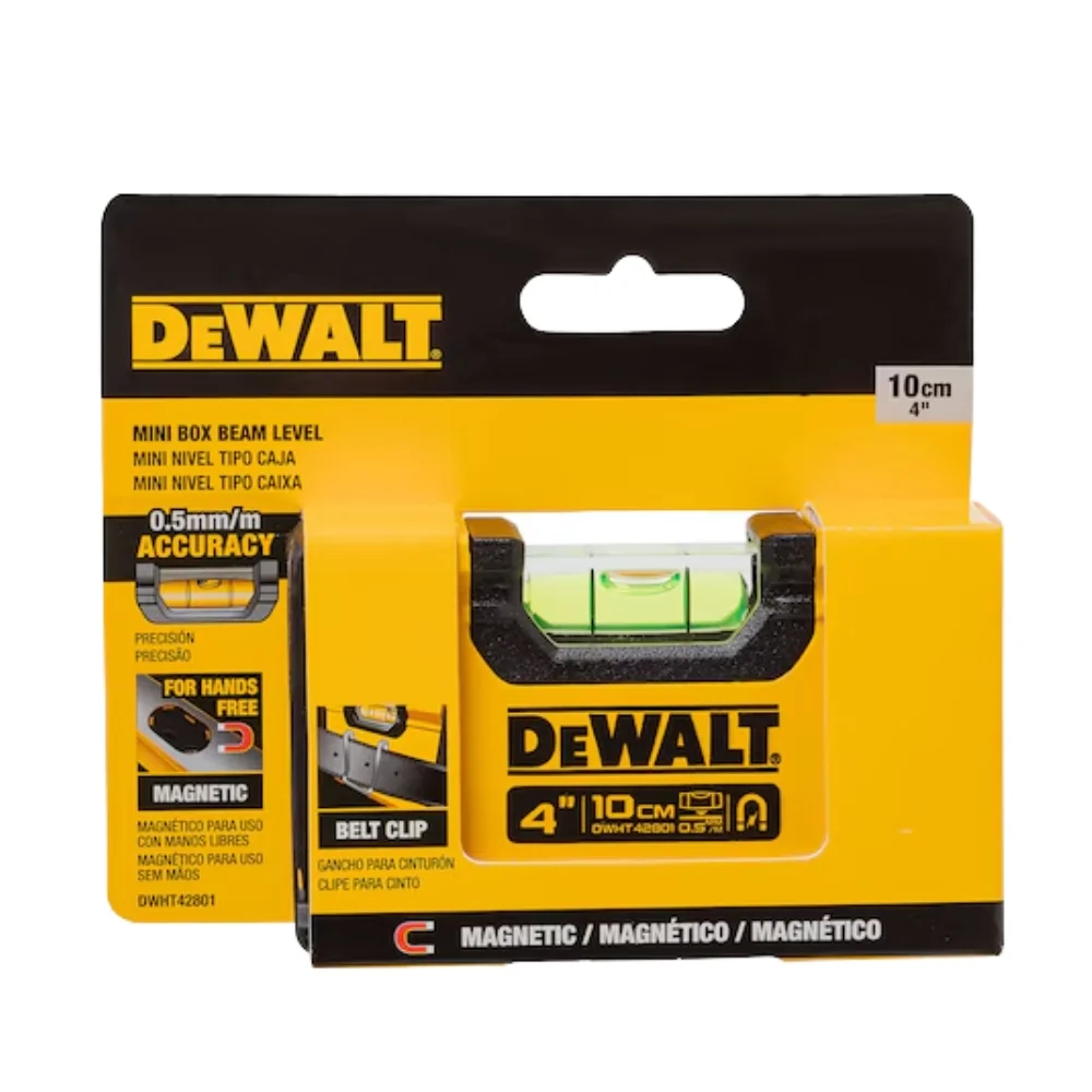 Nivel de Aluminio Base Magnetica 1 Bolha 4" Dewalt DWHT42801