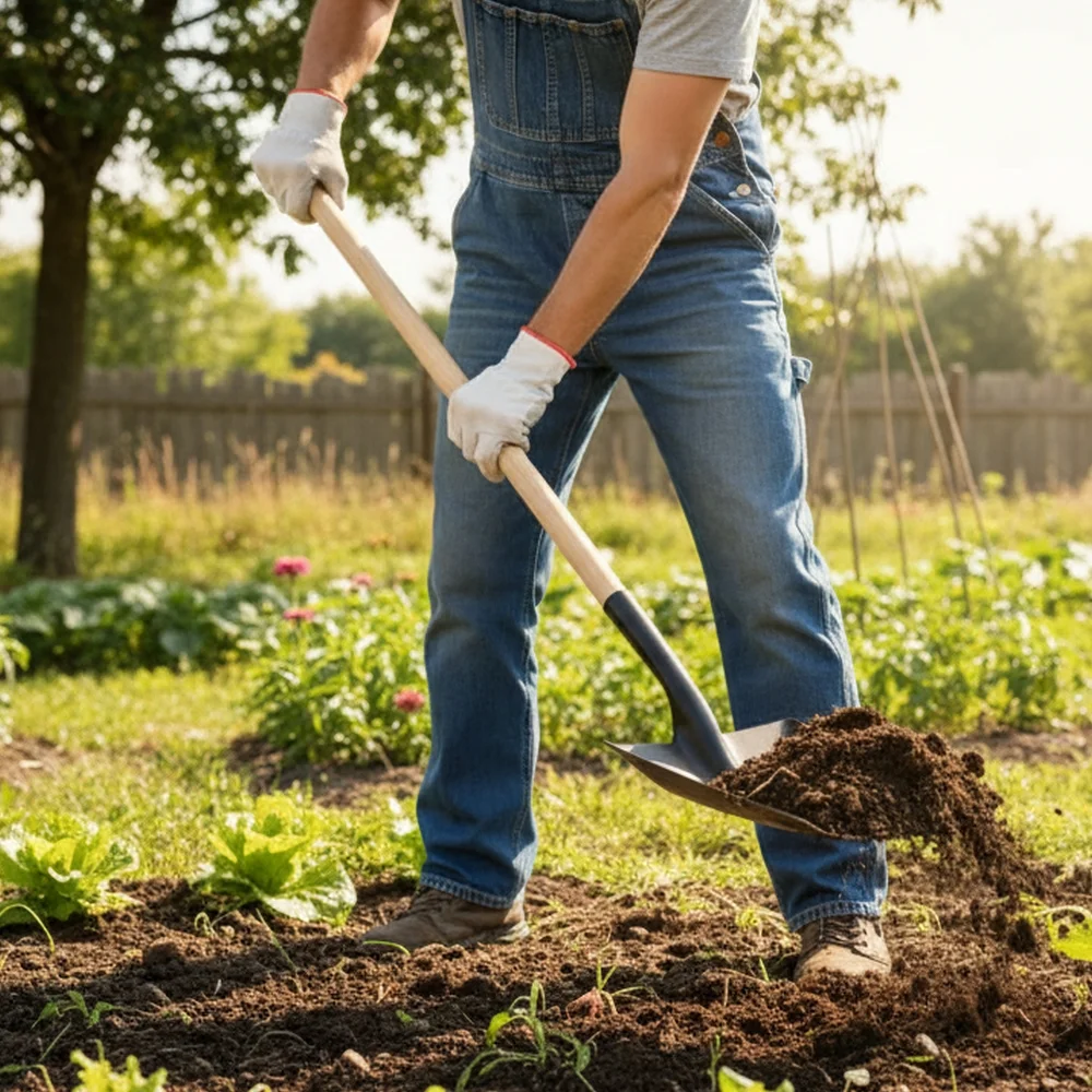 Pa Quadrada com Cabo Reto de Madeira N4 Ms 162