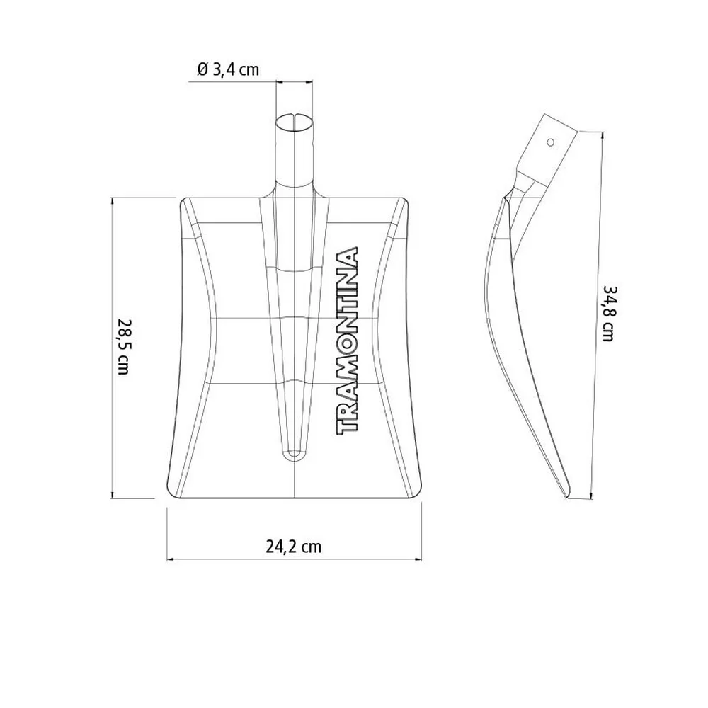 Pa Quadrada Sem Cabo N3-245X290MM Tramontina 77464/034