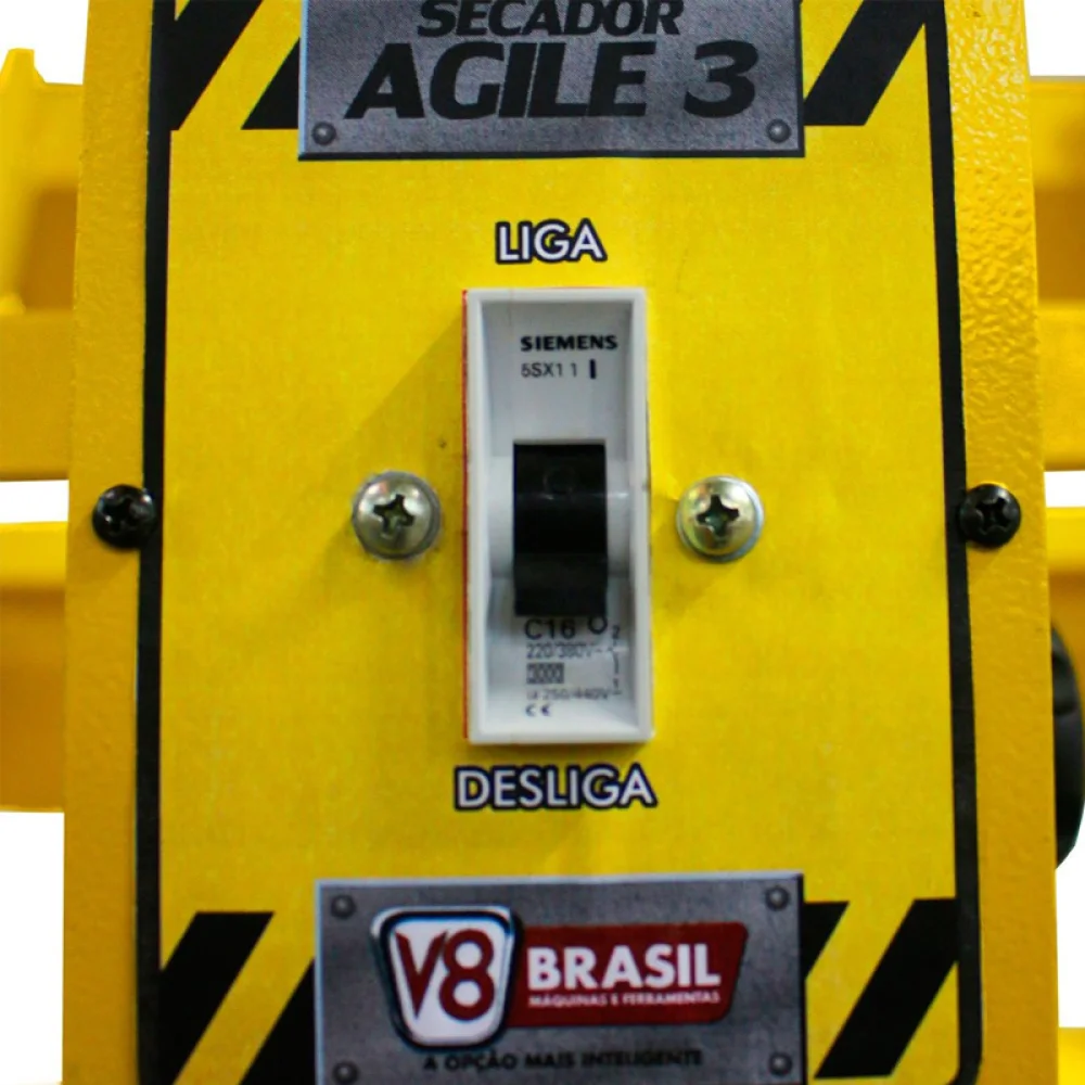 Painel de Secagem Infra-Vermelho 3 Lampadas Sem Temporizador 220V V8 Brasil AGILE3